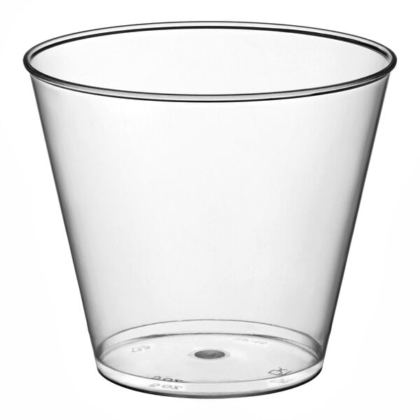 Fineline 405-CL Savvi Serve 5 oz. Squat Clear Hard Plastic Tumbler - 500/Case