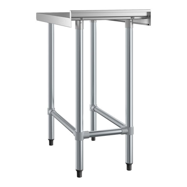 Regency 30" x 18" 16-Gauge Stainless Steel Filler Table With Backsplash