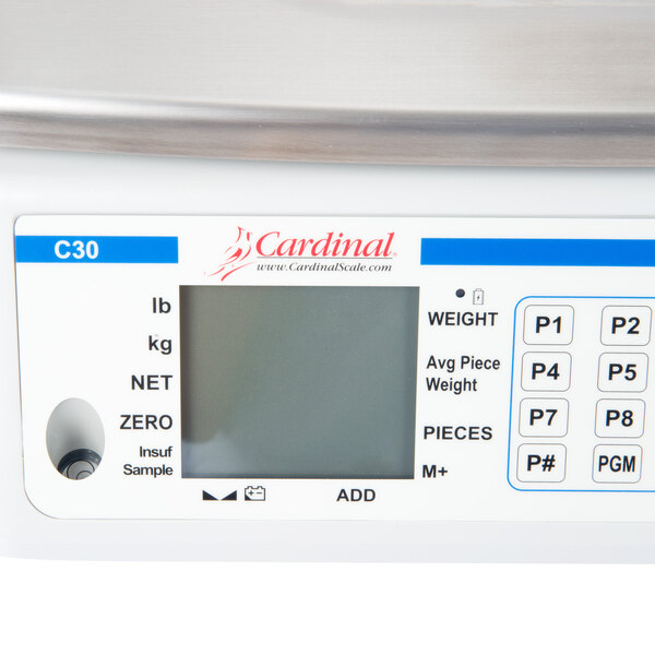 A Cardinal Detecto C-30 digital counting scale with a digital display.
