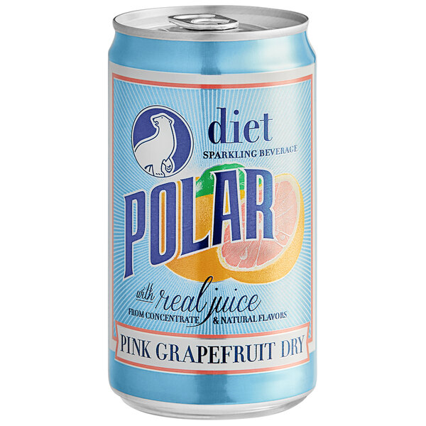 Polar Diet Pink Grapefruit Dry Can 7.5 fl. oz. - 6/Pack Main Image 1