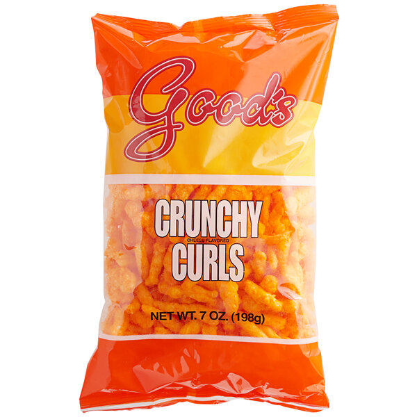 A bag of Good's Crunchy Cheese Curls.
