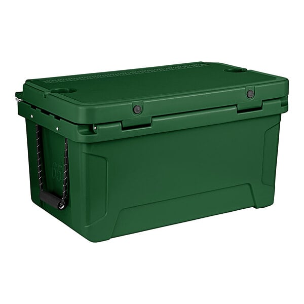 CaterGator CG65HG Hunter Green 65 Qt. Rotomolded Extreme Outdoor Cooler /  Ice Chest