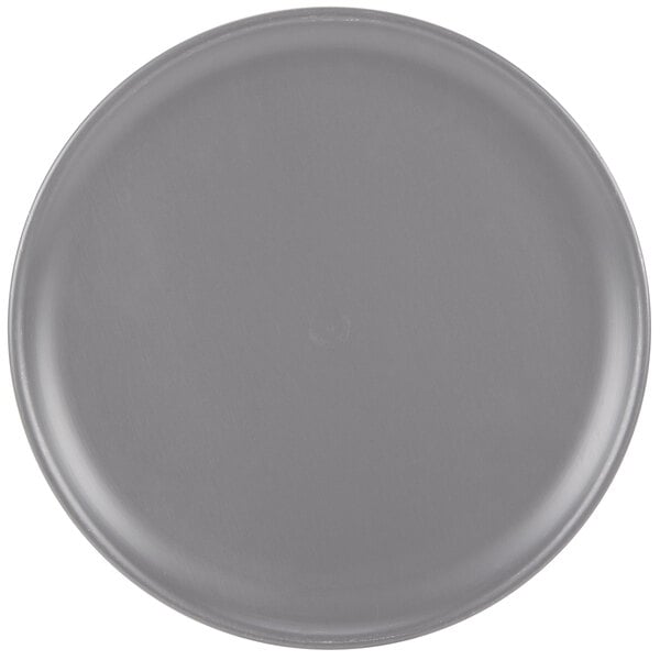 An American Metalcraft hard coat anodized aluminum coupe pizza pan on a white background.