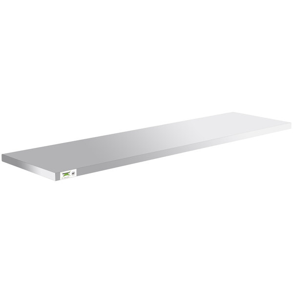 A stainless steel rectangular shelf.