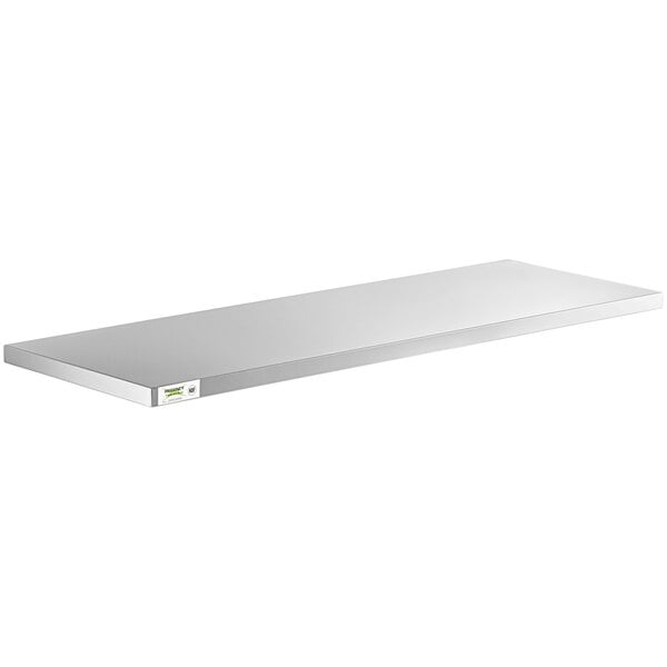 A stainless steel rectangular shelf.