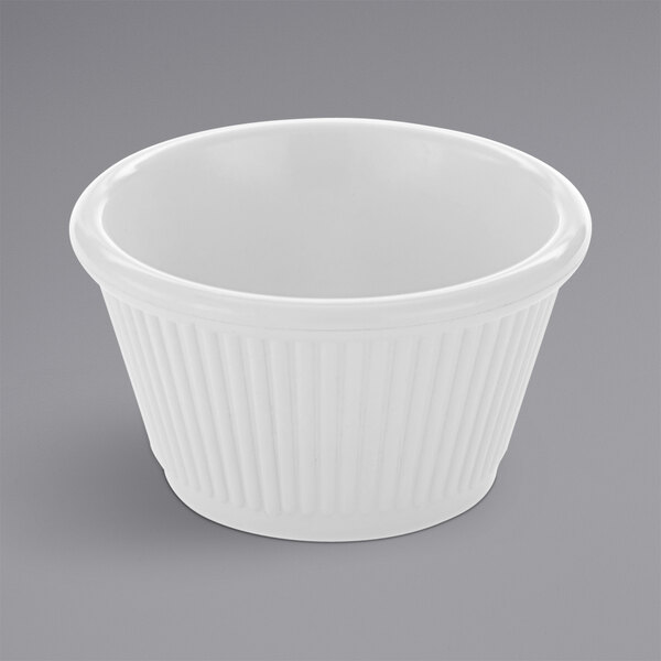 An American Metalcraft white fluted ramekin.