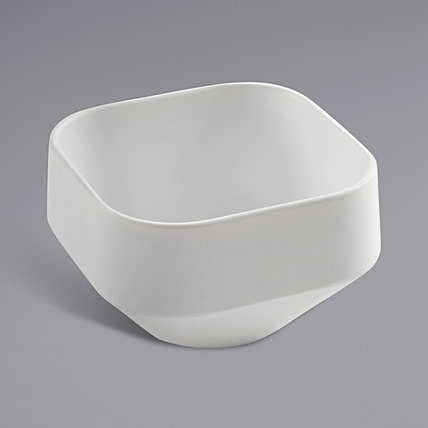 An American Metalcraft white square melamine ramekin.