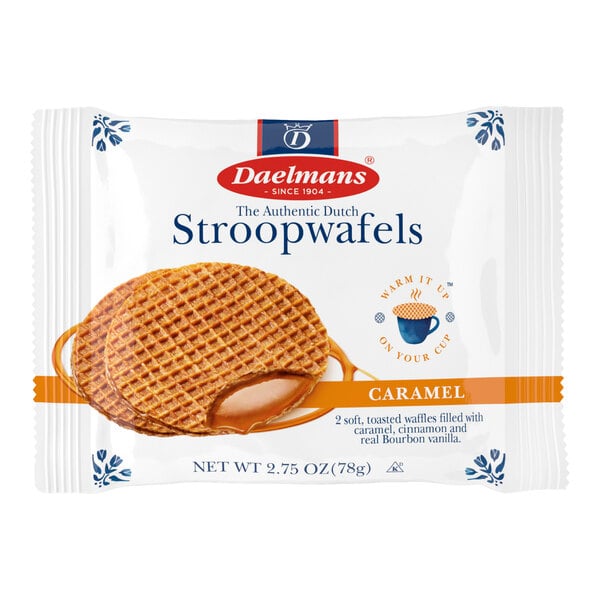 Daelmans 2-Pack Caramel Stroopwafels - 48/Case