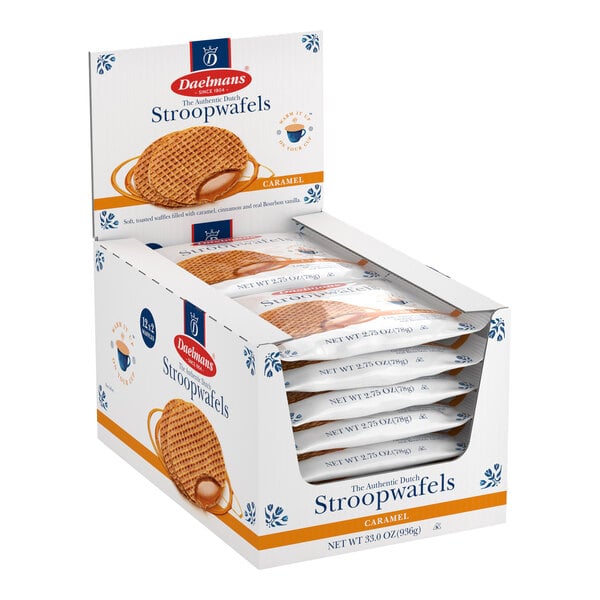 Daelmans 2-Pack Caramel Stroopwafels - 48/Case