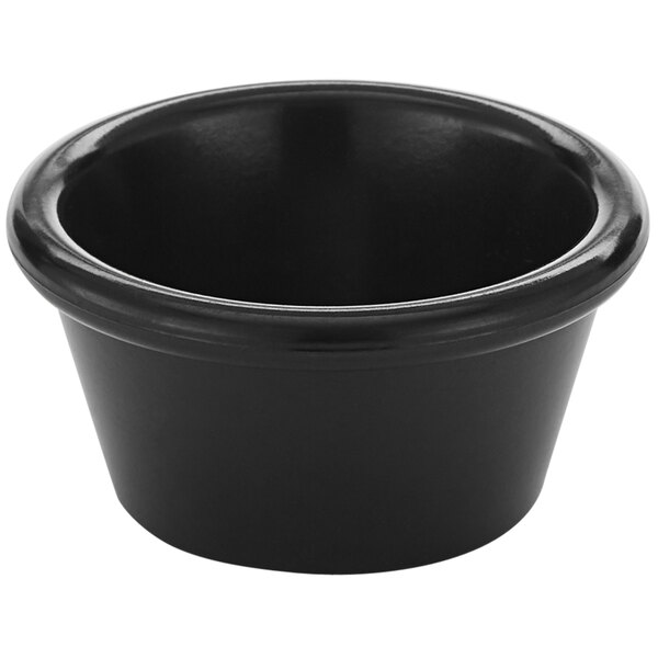 An American Metalcraft black melamine ramekin.