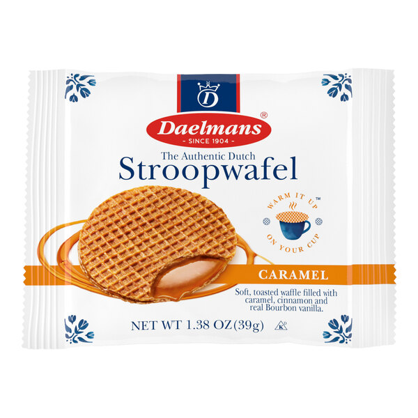Daelmans Individually Wrapped Caramel Stroopwafels - 96/Case
