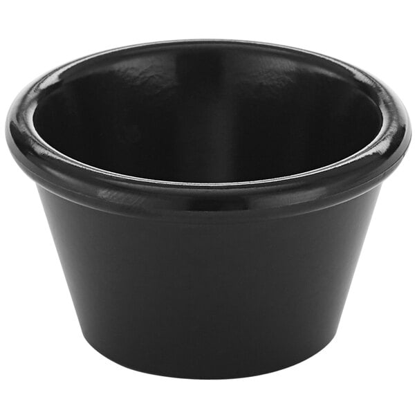 An American Metalcraft black melamine ramekin.