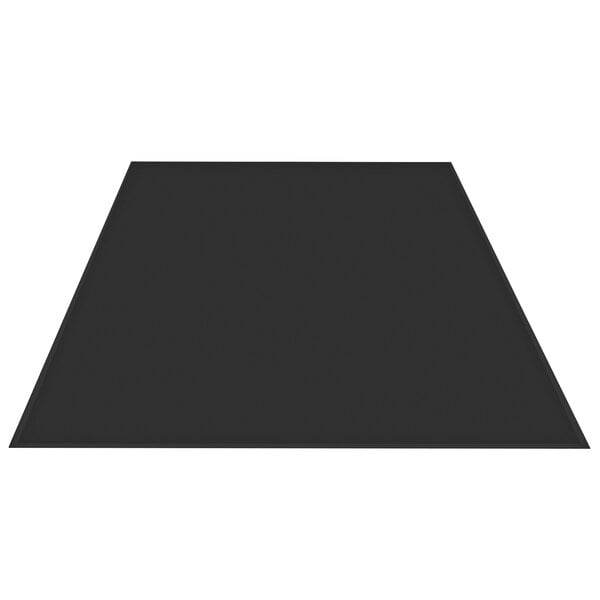 A black rectangular mat with white border.