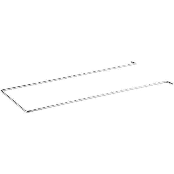 A pair of metal bars on a white background.