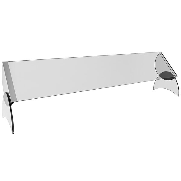 A white rectangular object with clear plastic and black corners.