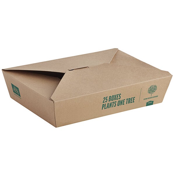 New Roots Kraft PLA-Lined Compostable #2 Take-Out Container 7 