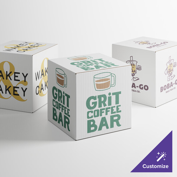 A white Lavex shipping box with green text on it.