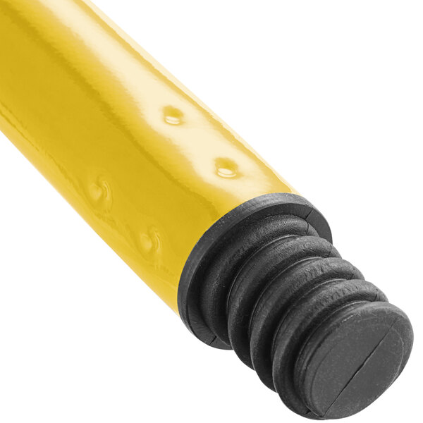 A yellow fiberglass tube with black rubber ends.