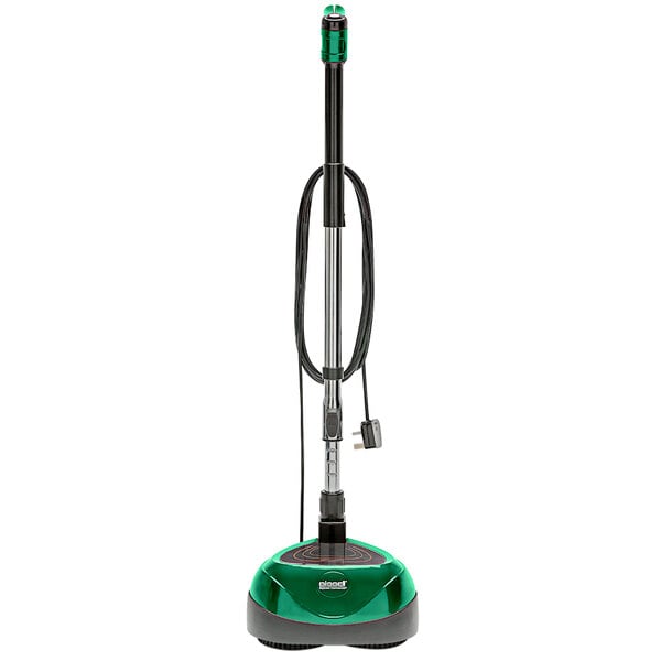 a green and black vacuum