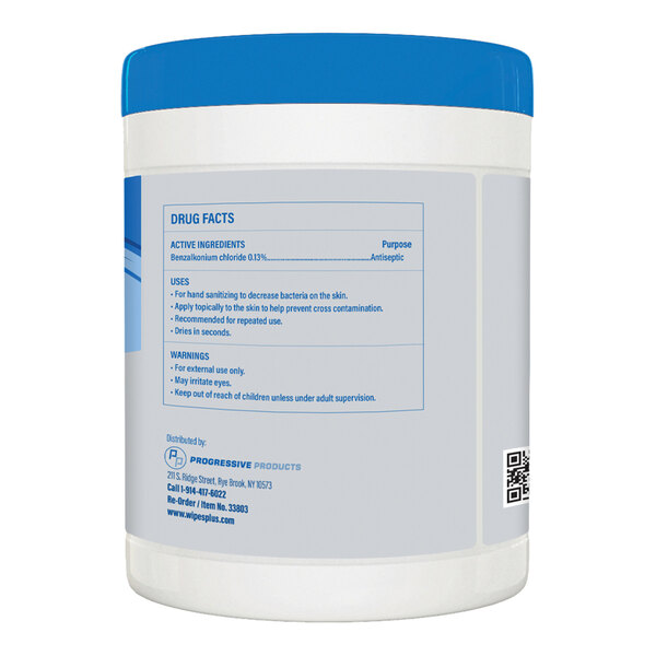 WipesPlus 6" x 6 3/4" 240-Count Lemon Scent Alcohol-Free Hand Sanitizing Wipes - 12/Case