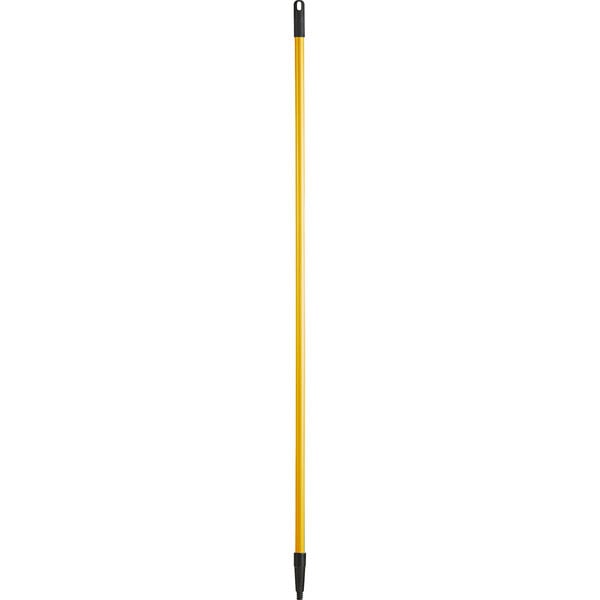 A long yellow Lavex threaded broom / squeegee handle with a black tip.