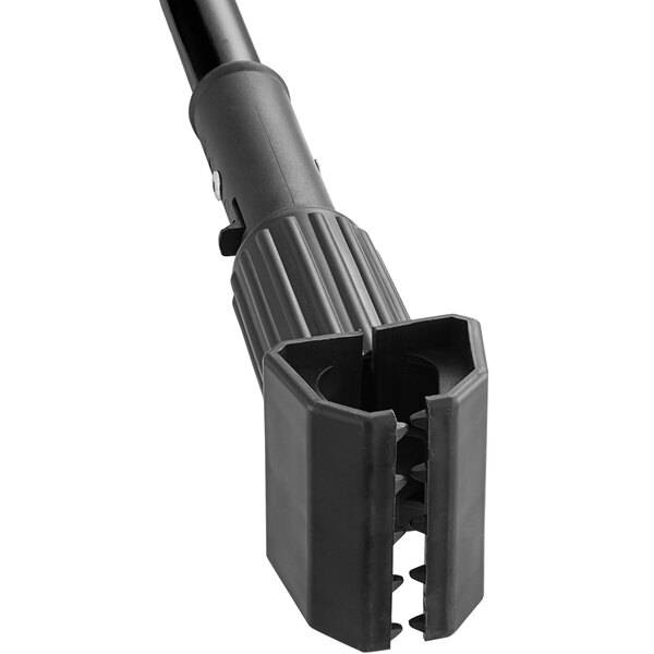 A black plastic Lavex Jaw Style Mop Handle.
