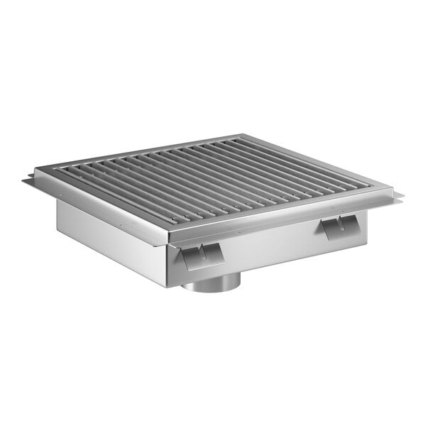 Regency 18" x 18" 14-Gauge Stainless Steel Floor Sink with Removable Grate