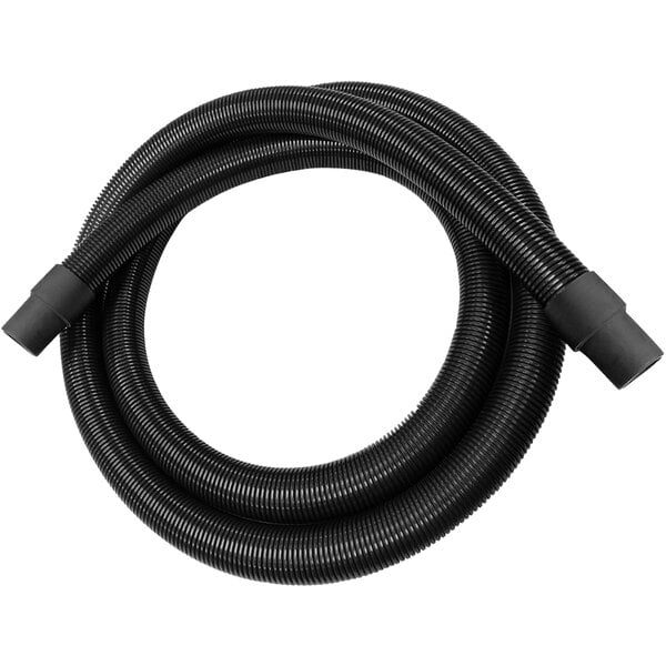 a black flexible tube with a black handle