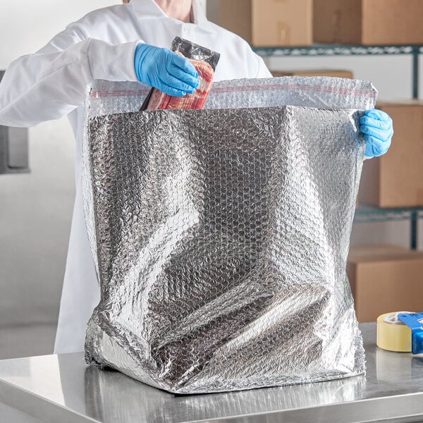 Lavex 12" x 12" x 12" Lite Insulated Box Liner - 25/Case