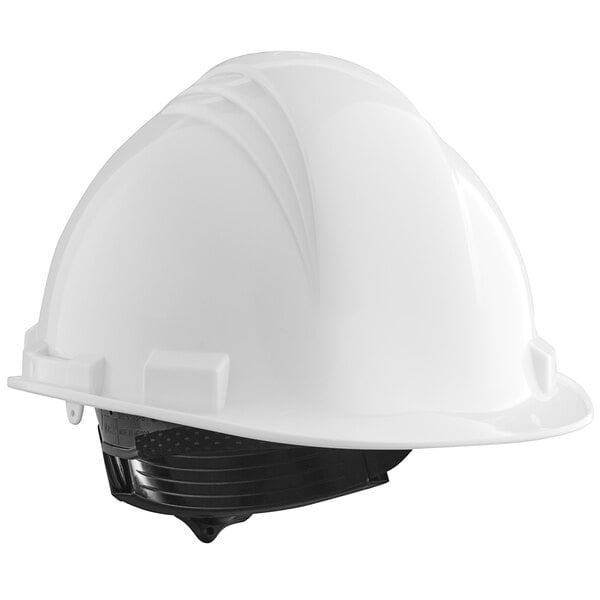 a white hard hat with a white background