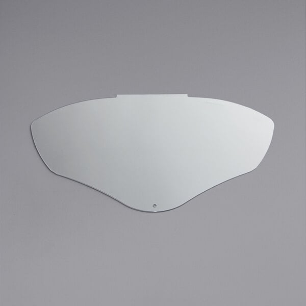 A white plastic Honeywell Uvex Bionic visor.