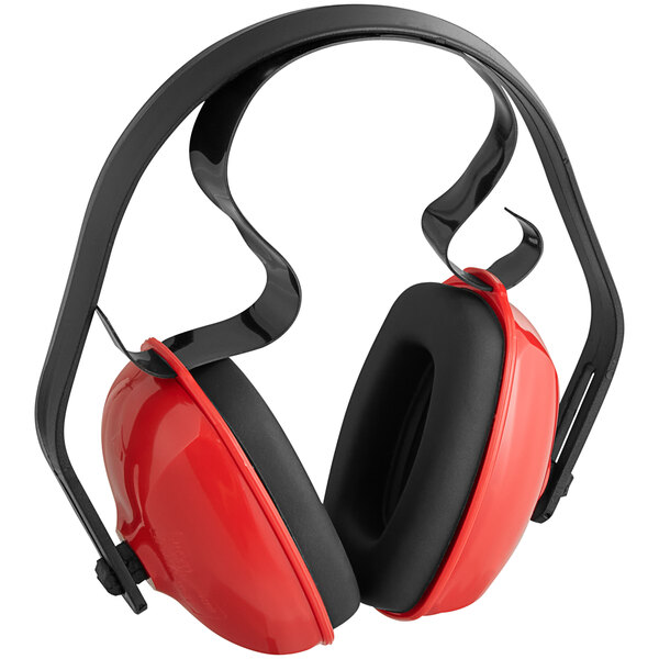 Howard Leight by Honeywell red and black ear muffs.