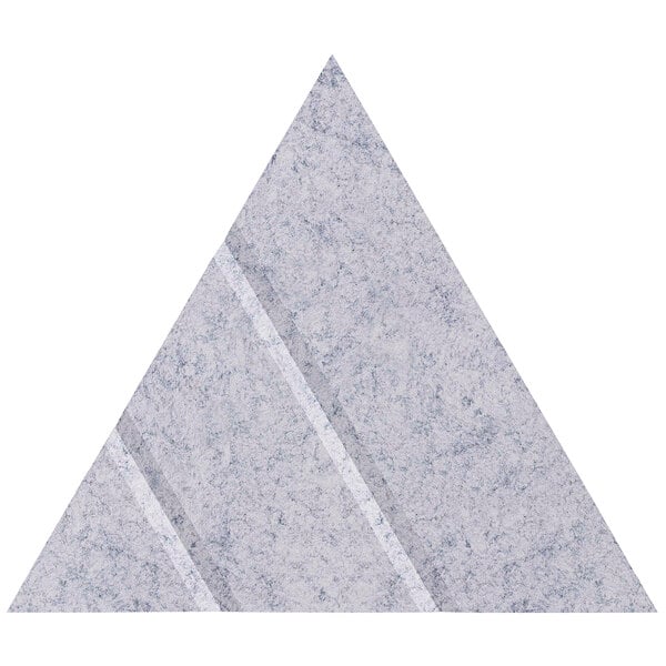 A marble gray wall-mounted triangle with beveled edges.