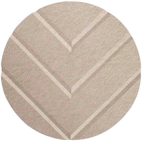 A beige Versare SoundSorb chevron circle acoustic panel.