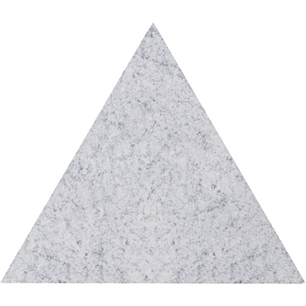 A white triangle with a gray background.