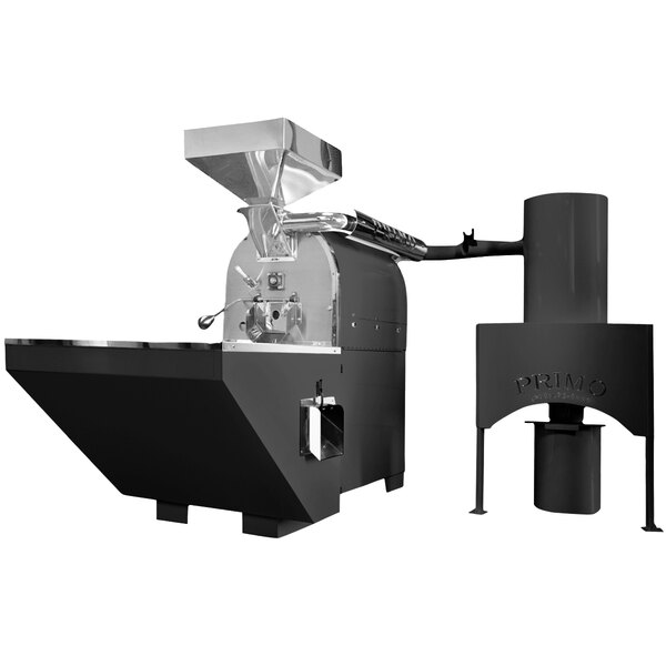 a black and silver coffee machine