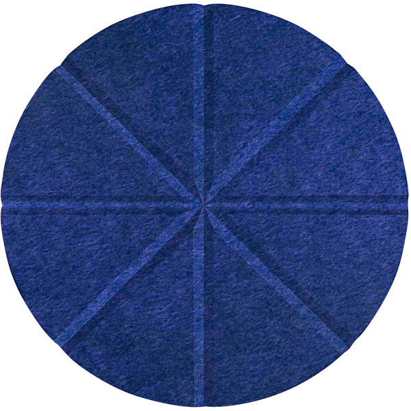 a blue square with a star design