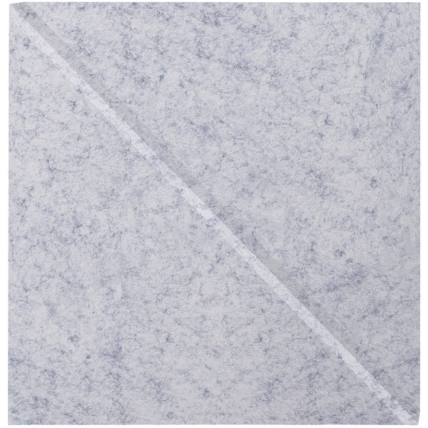 A white square tile with a gray and blue pattern.