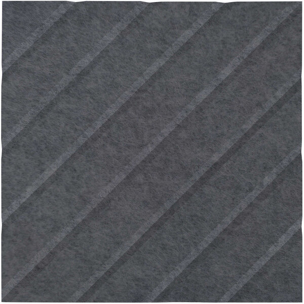 A close-up of a dark gray Versare SoundSorb wall-mounted acoustic square with diagonal beveled lines.