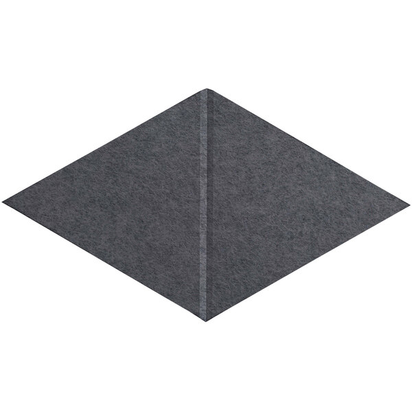 A dark gray rhomboid acoustic panel with beveled edges.