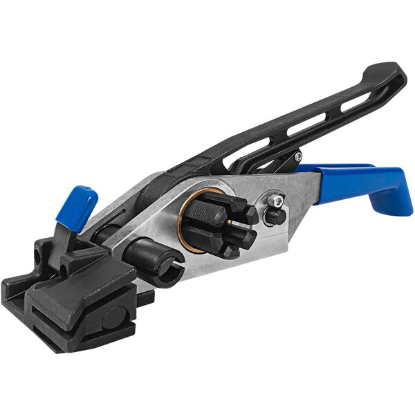 A blue and black Lavex Premium Poly Pusher Tensioner tool with a handle.
