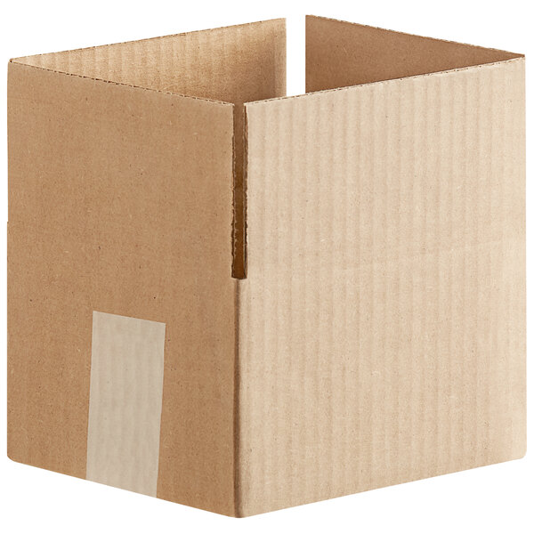a cardboard box with a cut out corner