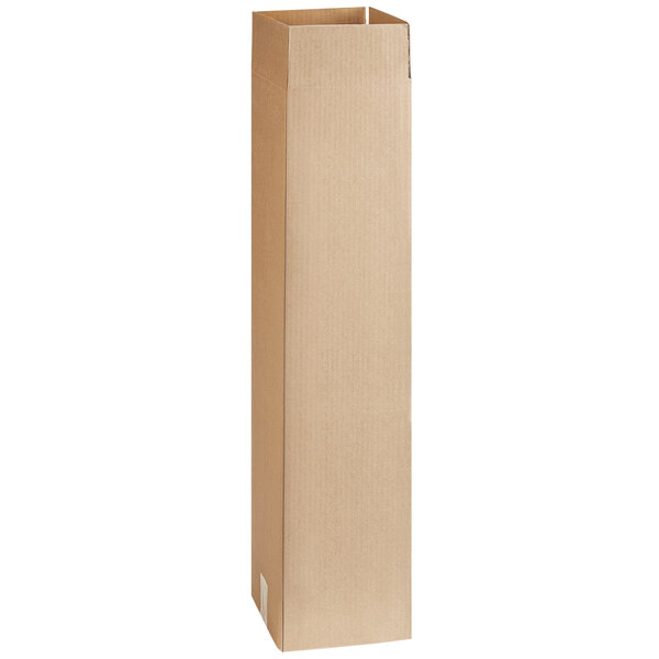 A tall Lavex Kraft cardboard shipping box on a white background with black lines.