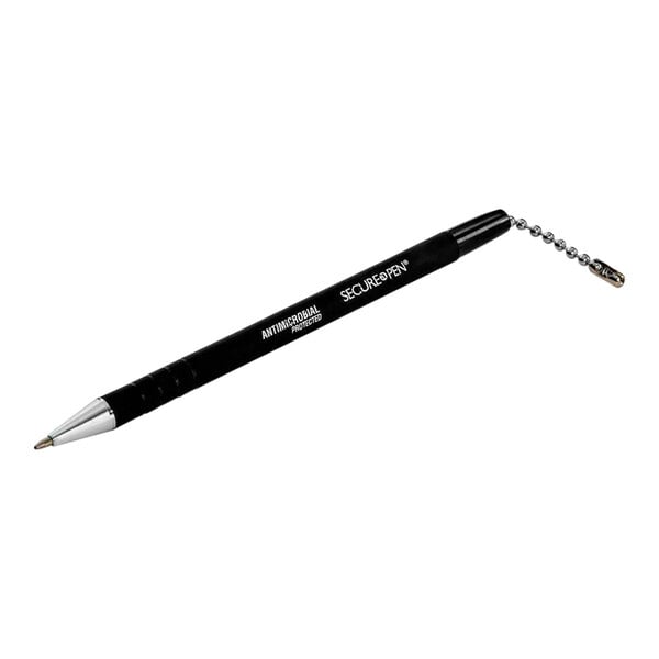 A black Controltek USA Preventa pen with a metal chain.