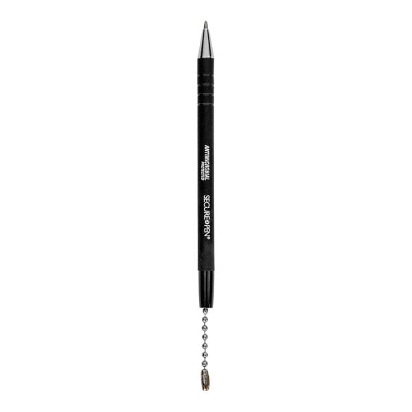 A Controltek USA Prevena Secure-A-Pen with a black handle and silver tip.