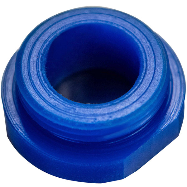 a close up of a roll of blue material