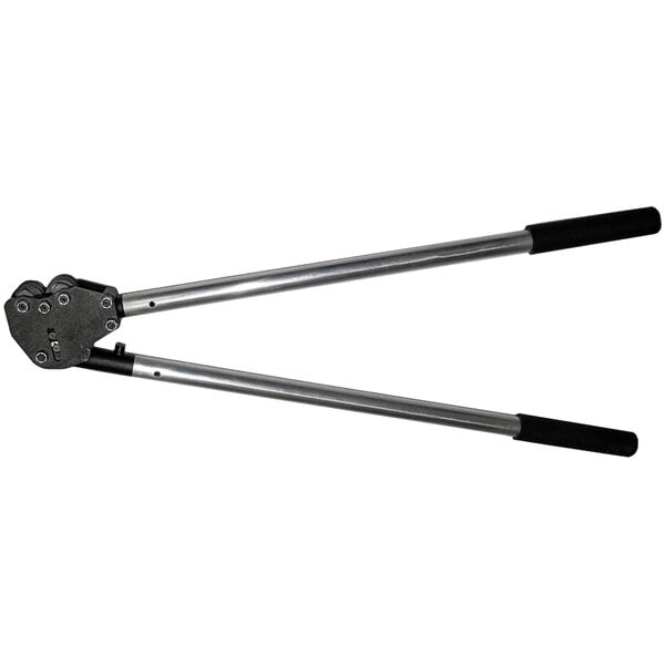 Lavex Side Action Micro-Grit Sealer for 5/8" Strap Width with metal tongs handles.