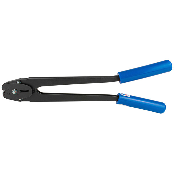 Blue and black Lavex Front Action Double-Notch Sealer pliers.
