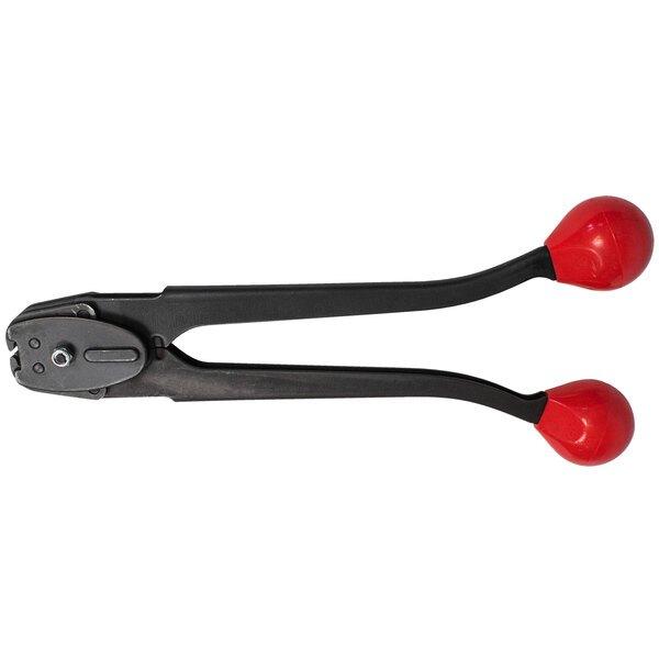 A black and red Lavex double-notch sealer with red handles.