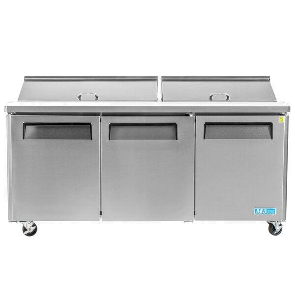 Turbo Air Mst 72 72 3 Door Refrigerated Sandwich Prep Table